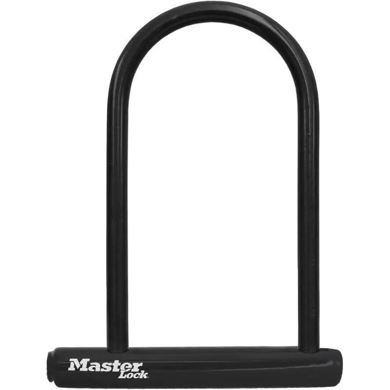 Outdoor sports Master Lock Black Bike Lock with Key, Standard Size U-Lock for Bicycles and Other Outdoor Equipment, Anti-Theft Lock for Bikes, 8320D