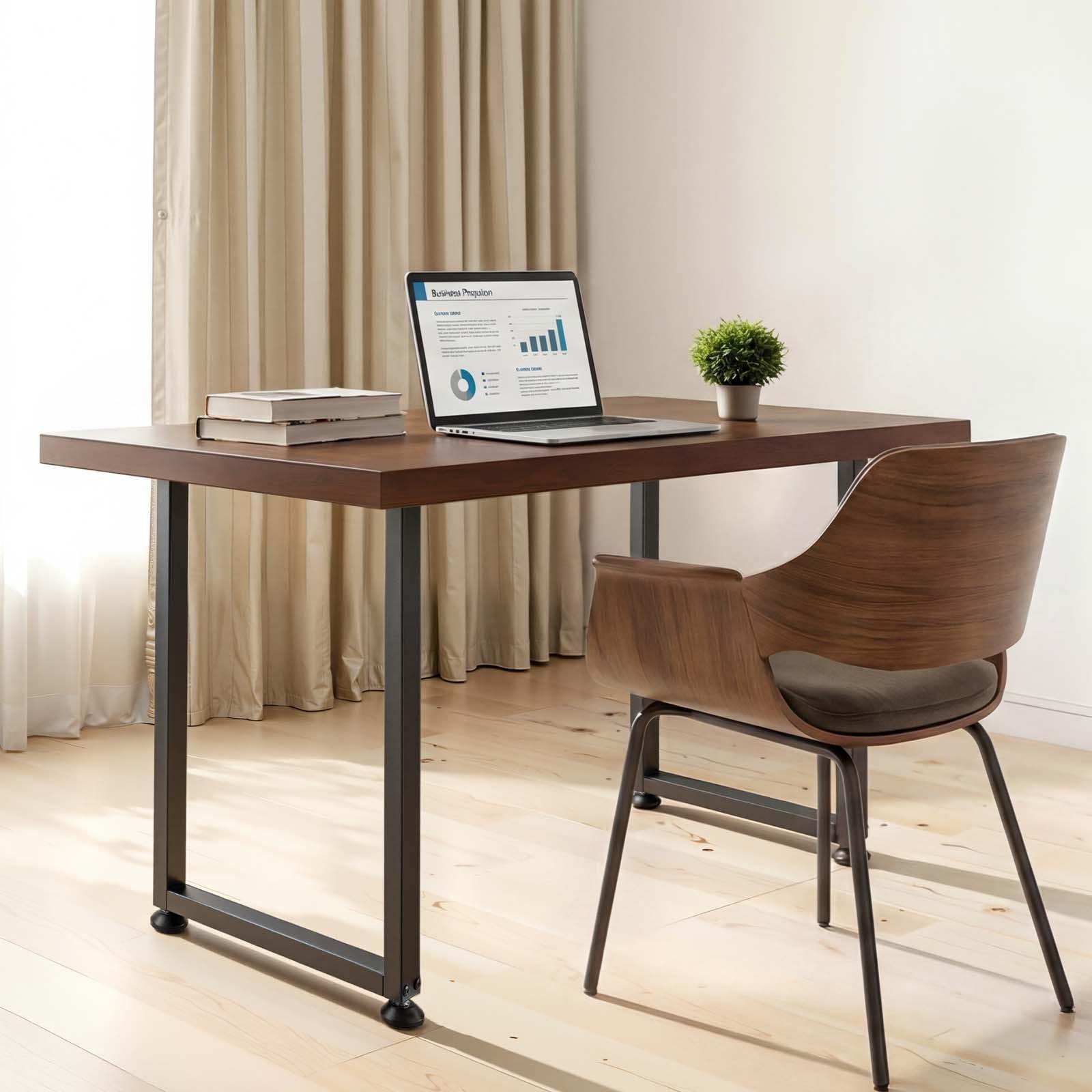 Table Legs, 29.1" Hx 17.7" W Square Steel Furniture Legs, Modular Design, Easy Assembly, 2204 lbs Max Load Heavy Duty, for Home Office Desk, Workbenches, Dinner Bar Tables, Set of 2, Black