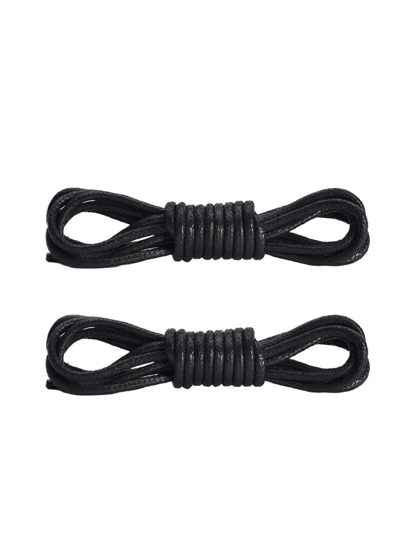 Waterproof Cotton Shoelaces, Wax-Coated Round Thin Laces, Suitable for Business Leather Shoes, Oxford, Derby, High-Top Boots