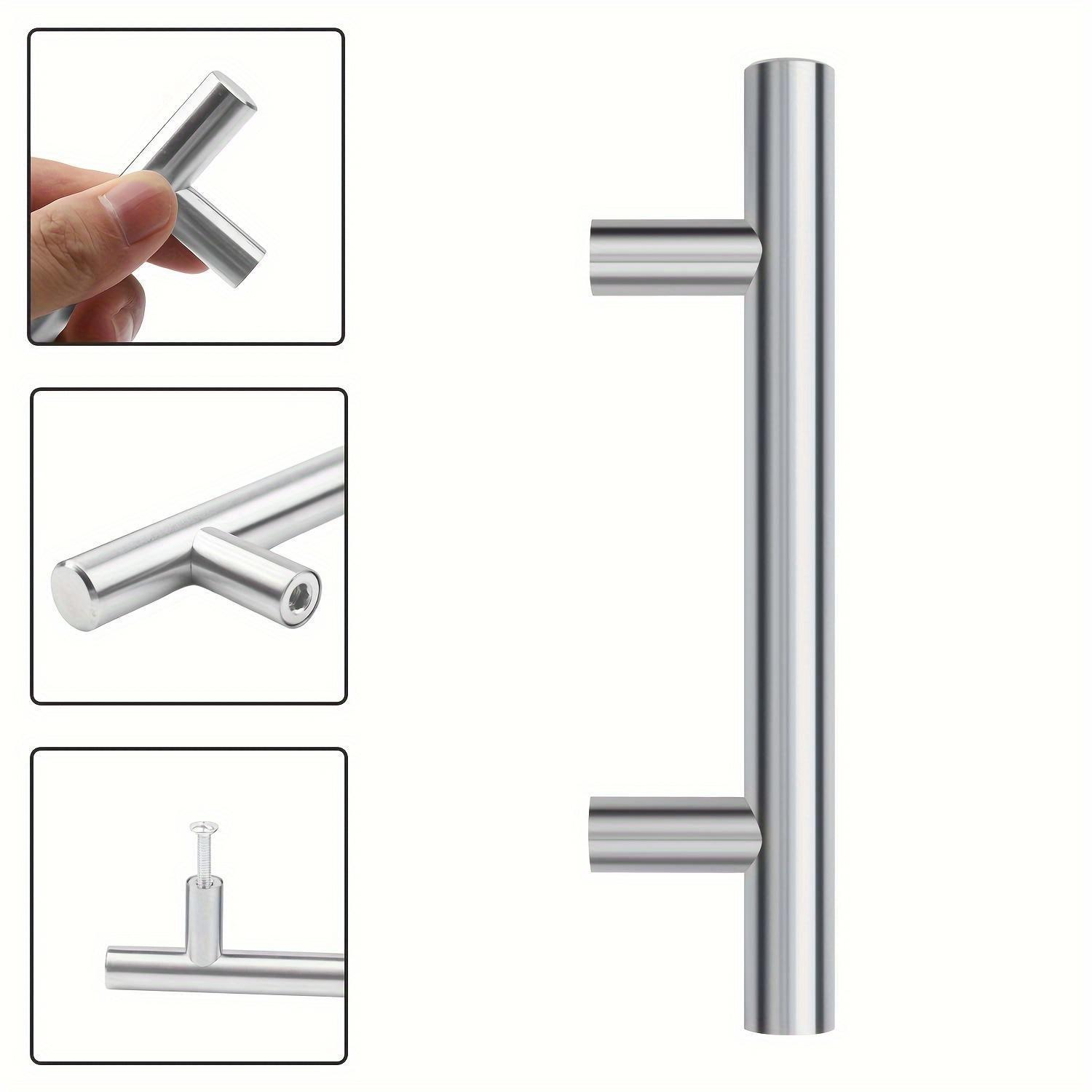 4/8 Pack Stainless Steel Cabinet Handles - 7 Inch Brushed Nickel Knobs, 5 Inch Center-to-Center, Modern Kitchen Hardware, Easy to Install Du Drawer Pulls, Minimalist Design, Sturdy Construction, High-Quality Surface Finish, Essential for Home Renovation