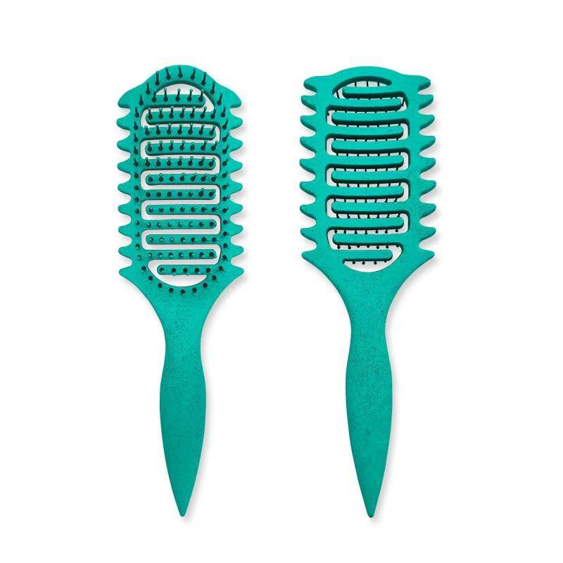 Vented Curl-Defining Brush, Curl Styling Brush, Curly Hair Detangler Brush for Curly, Wavy & Coily Hair, Airflow Comb for Fast Drying, Curl-Enhancing & Edge Lift, Detangling Brush for Wet & Dry Hair, Ideal for Travel, Home and Salon