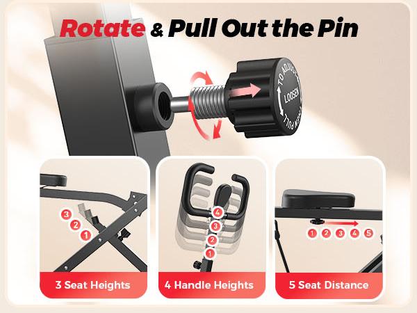 Squat Machine for Home, 3 Resistance Levels, Glute Trainer & Rowing, Foldable, Easy Setup, 330 LBS Capacity, Full Body Workout, Strength & Balance