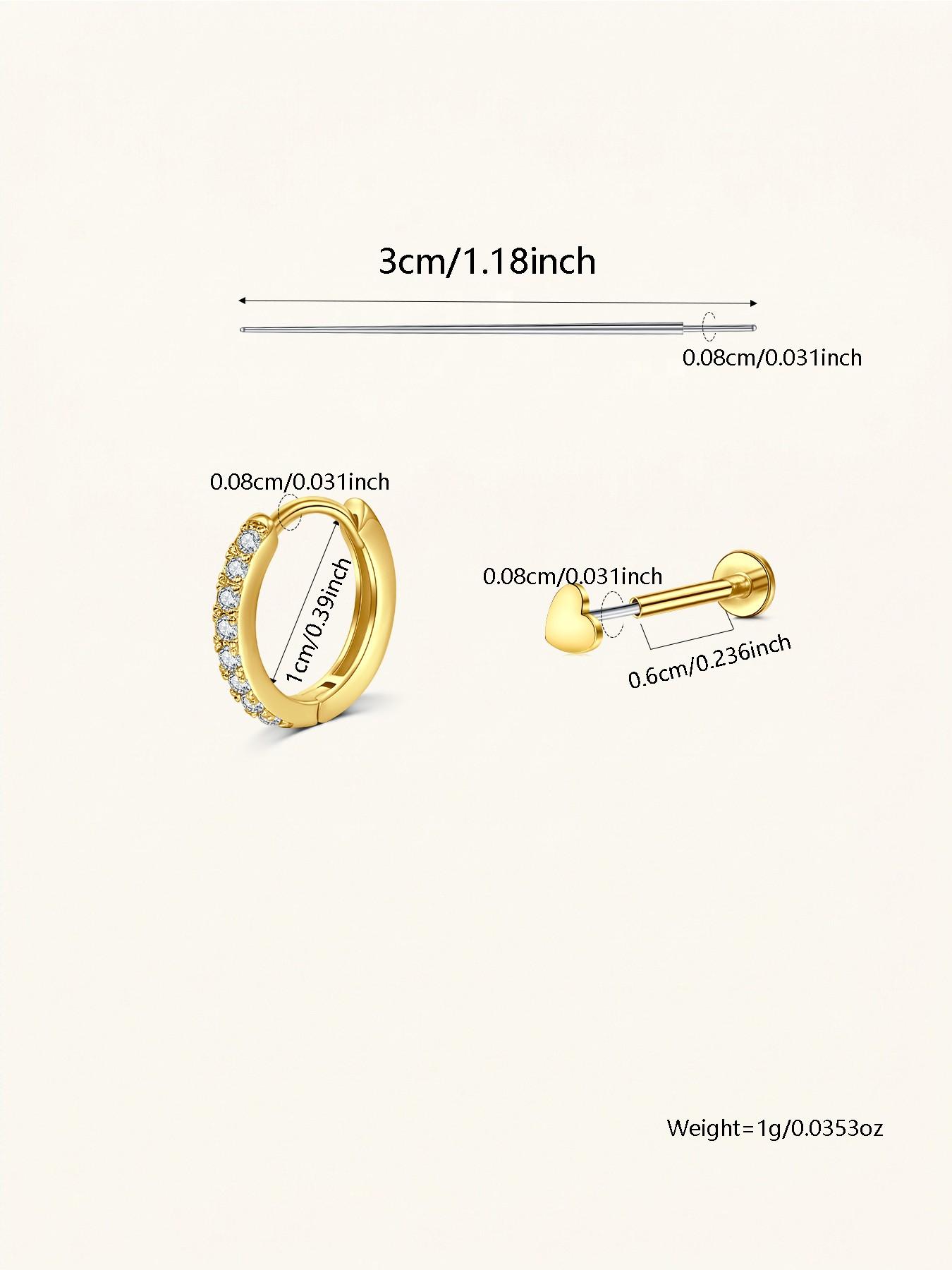 20G Flat Back Earrings for Women Threadless Butterfly Stud 316L Surgical Steel Stud Hoop Earrings Push in Nose Studs Hypoallergenic Cartilage Earring Stacks Labret Helix Tragus Conch Piercing Jewelry