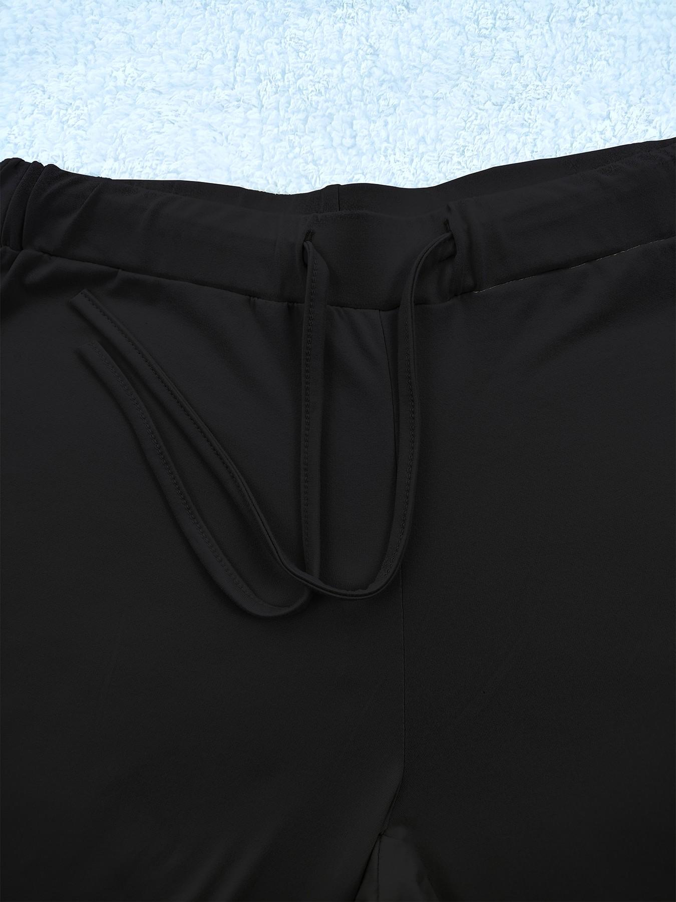 Women's Casual Fashion Long Pants, Unique Print, Fit, Drawstring Waist, Milk Silk Yoga Pants, All-Season Wide Leg Jogger Pants