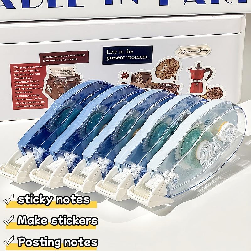 5pcs Transparent Gradient Double-Sided Tape, Multiple Colors, No-Trace Adhesive, Durable Photo Holder, Compact Design, Ideal for Crafts