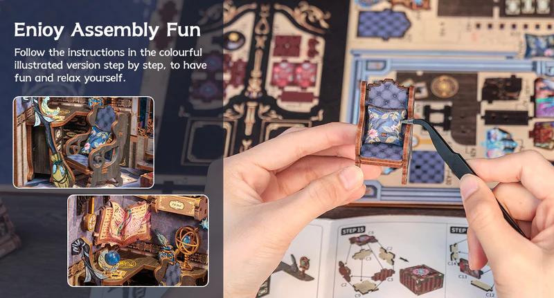 SOUL TRAVEL AGENCY DIY LED Bookcase – Handmade Craft Toy for Adults & Teens | Unique Black Friday Holiday Gift Idea