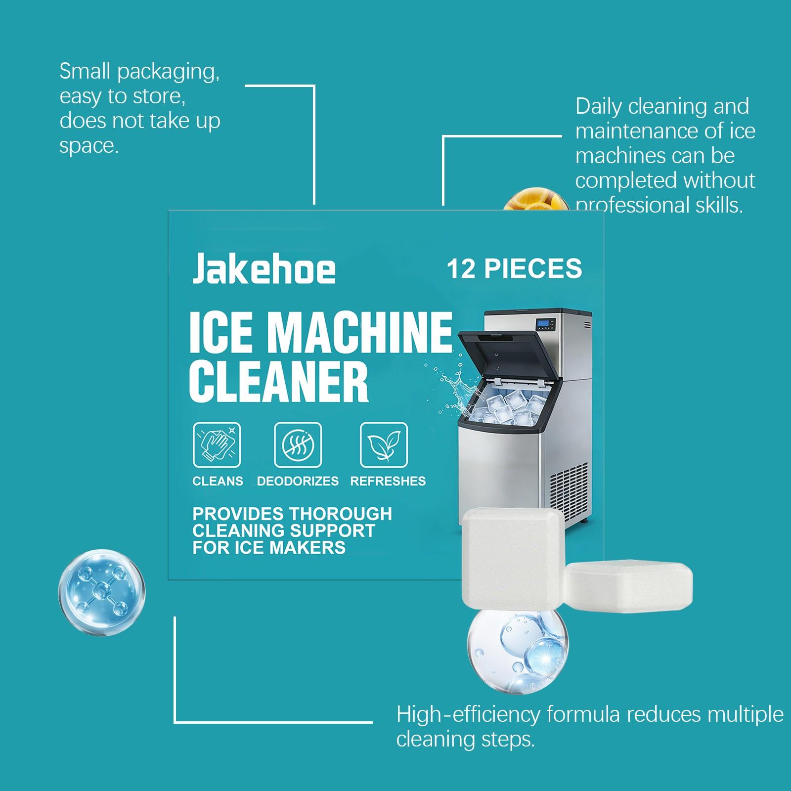 Ice Maker Cleaning Tablets (12pcs), Daily Home Ice Maker Cleaners, Stain Removal, Efficient Device Maintenance, Easy to Use, Portable Cleaner