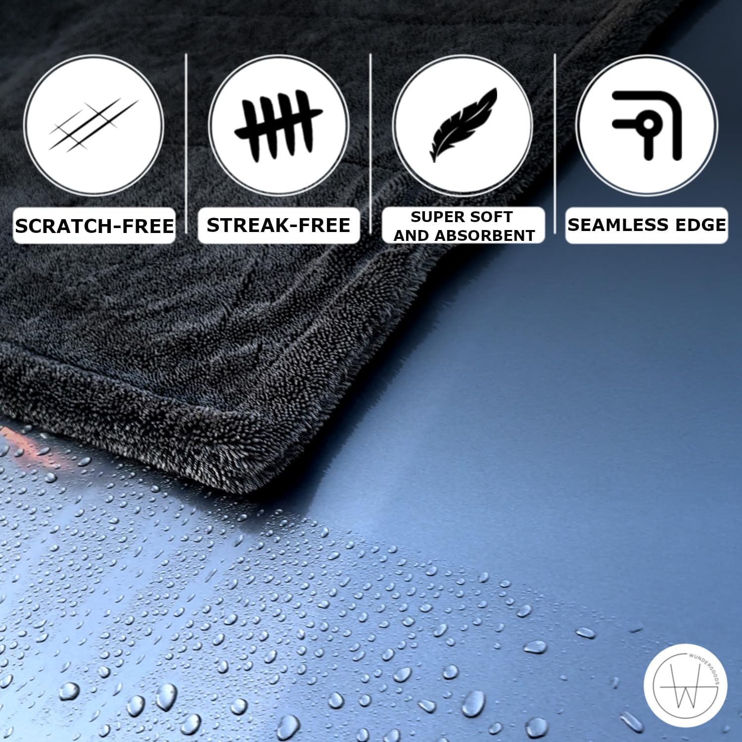 【Detail Choice】TWISTED-LOOP DRYING TOWEL, Ultra-Absorbent Drying Towel For Car&Truck, 1300GSM Premium Microfiber, 20*32"