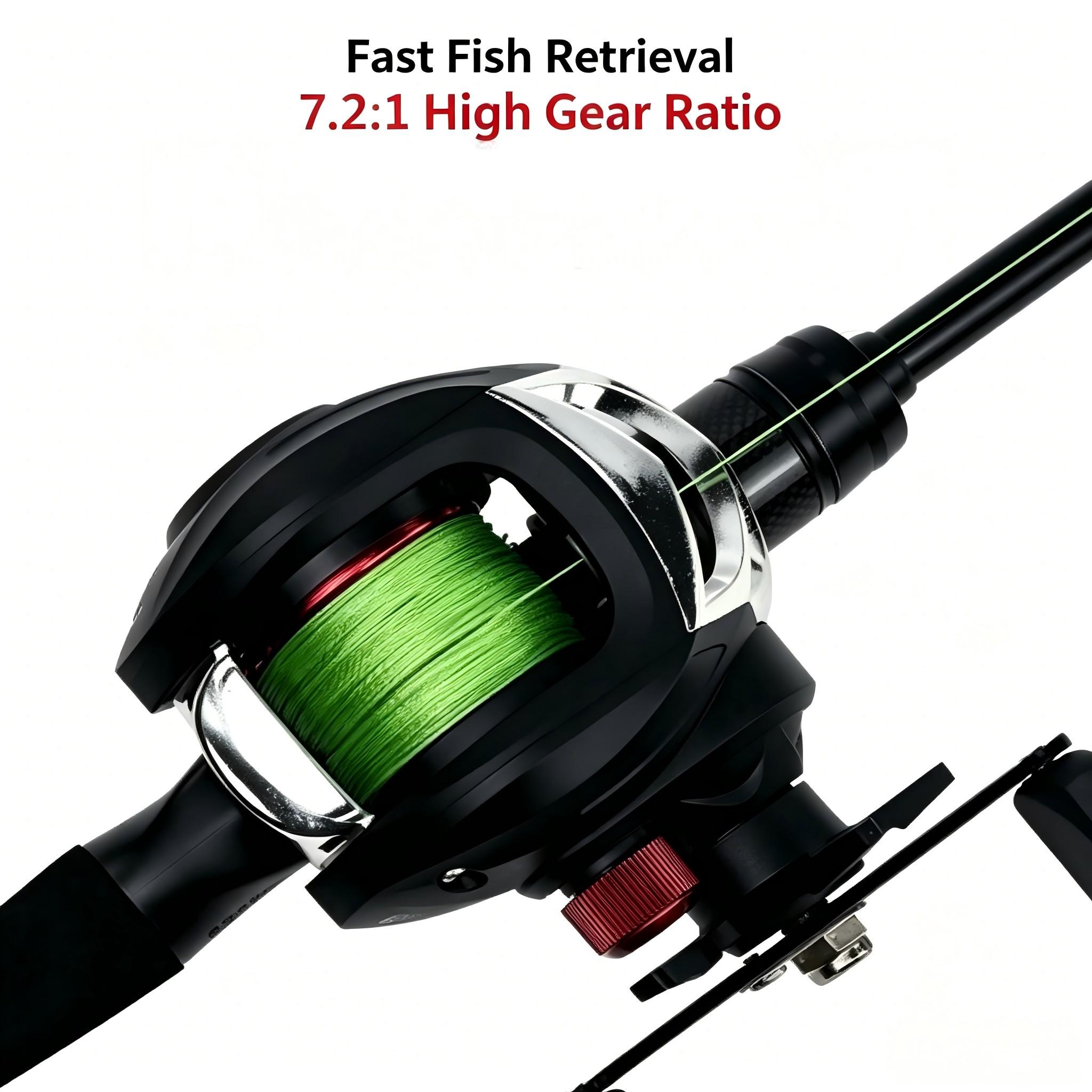 Double Brake Water Drop Reel, Anti-Explosion Line, 7.2 Gear Ratio, Long Cast Lure Reel, Left/right Hand Option, Beginner Lure Fishing Reel, Metal Line Cup, Tackle Supplies