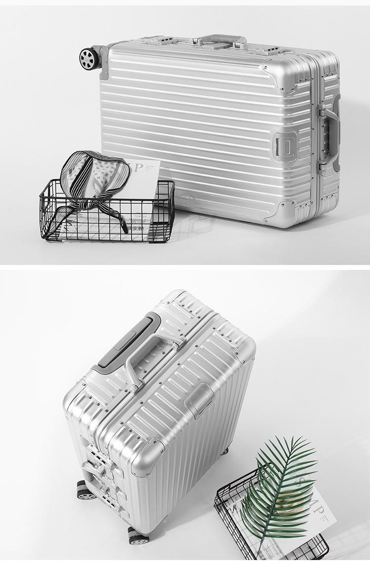 【luxury dupe】Aluminum Magnesium Alloy Suitcase case - Airline Approved Carry-On Trolley Case,Spinner Wheel Hardside Luggage,TSA Lock ,Large Capacity, Waterproof, Durable & Versatile Design Luggage Set Travel Essentials Hard Sided black friday deal
