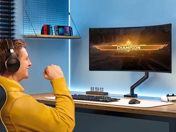 Hot Deal  Gas Spring Single Monitor Desk Mount for 13"-32" Screens