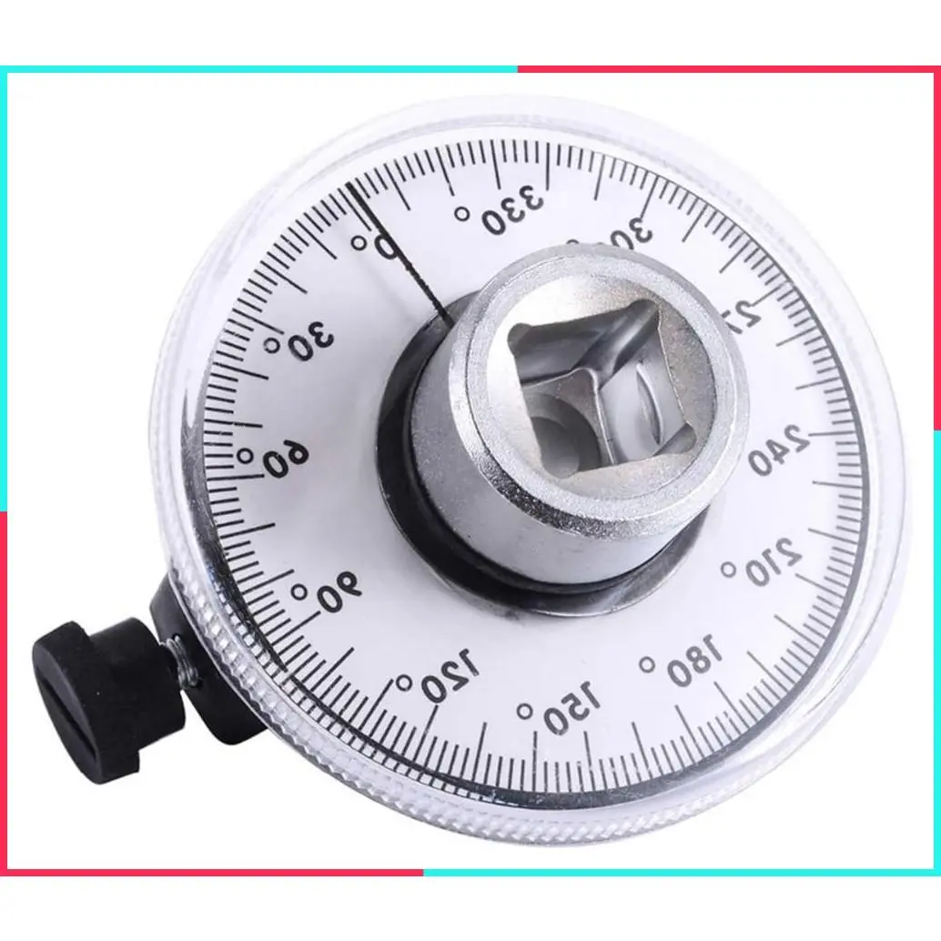 1/2 Inch Drive Torque Wrench Angle Gauge, 360° Adjustable Torque Meter Wrench Set, Professional Measurement Tool
