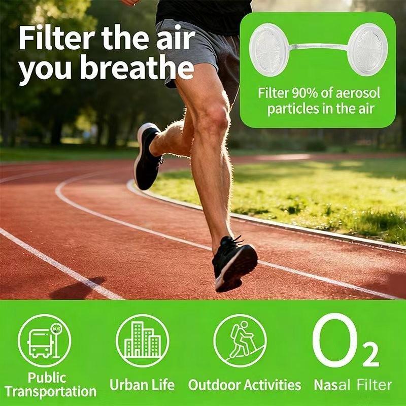 10 Invisible Nose Filters, Medical Grade Silicone, Dust and Pollen Protection, Reusable, Sizes S/m/l/xl, Ideal for Running, Construction, Cleaning, Outdoor Use