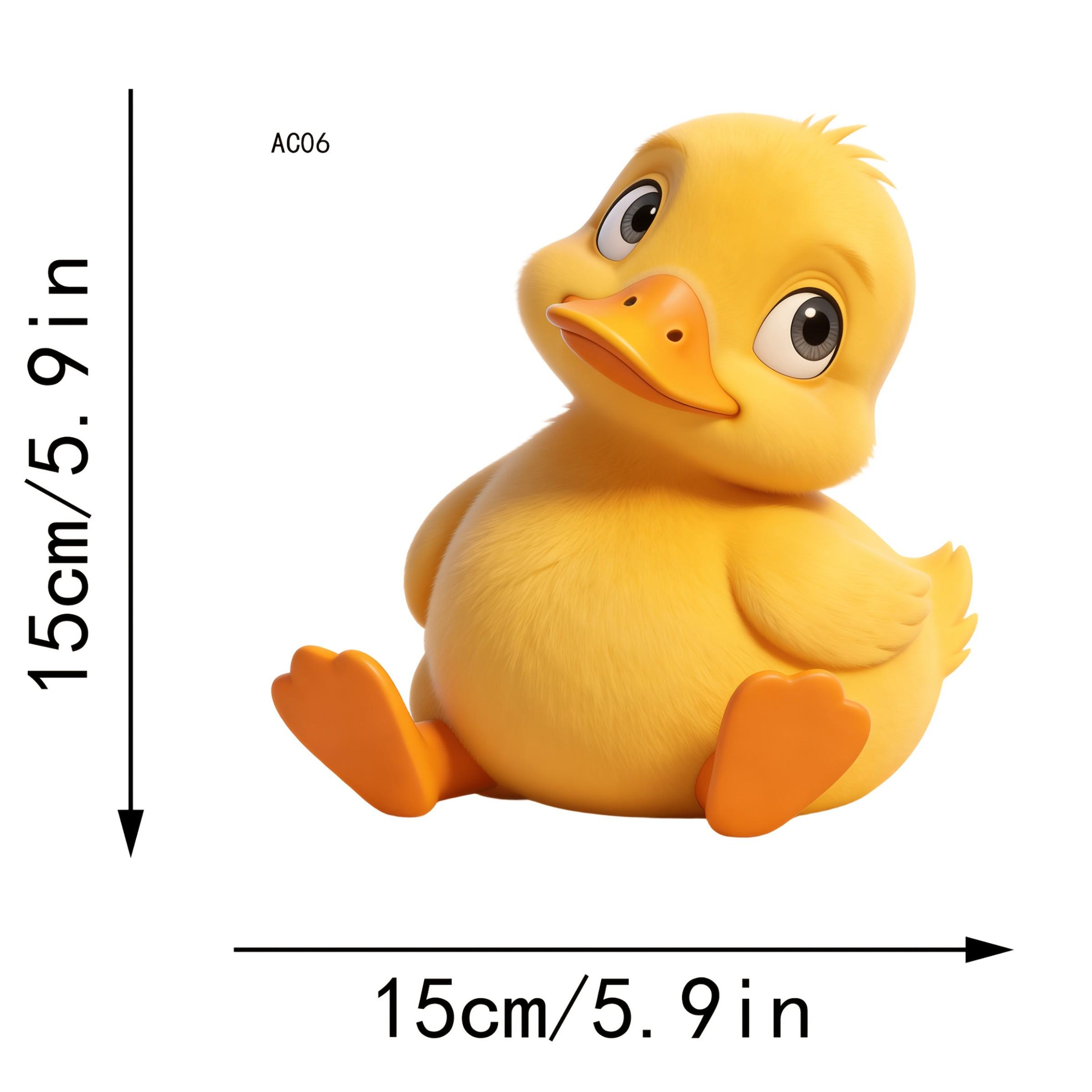 Cute Duck Heart Vinyl Sticker, Self-Adhesive, One-Time Use, for Cars, Trucks, Motorcycles, Windows, Walls, Glass, Metal, Ceramic