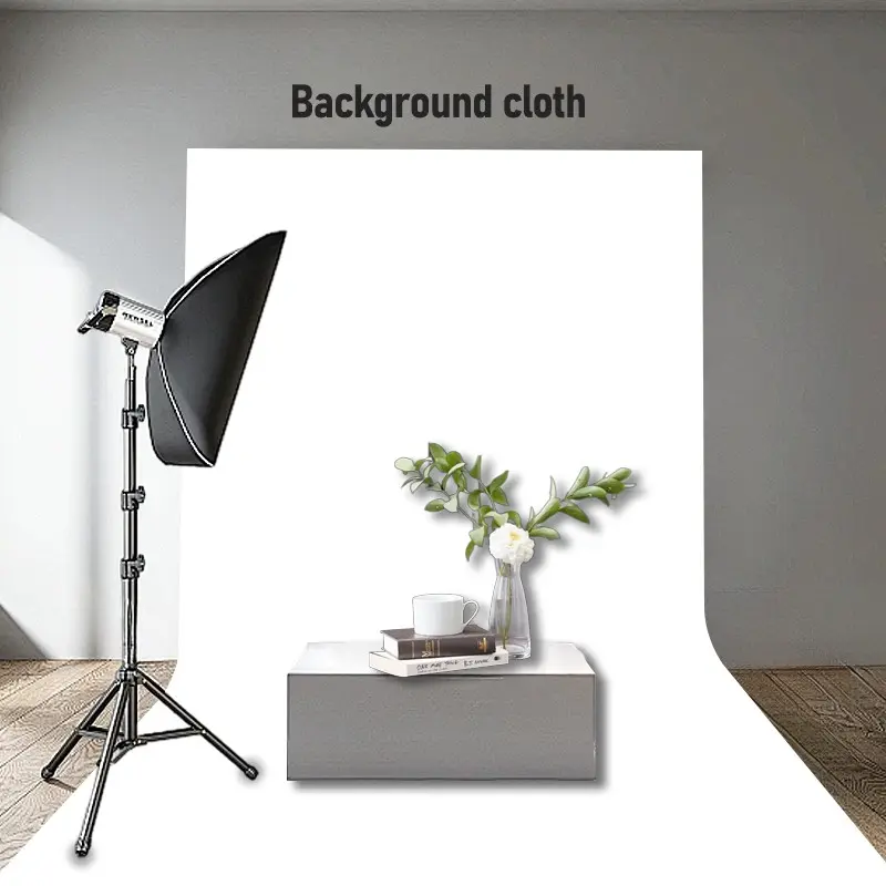 Foldable white background cloth, Photography camera accessories, used for live streaming, photography, gaming, home office, video conference settings, Portable Folding background board, White background