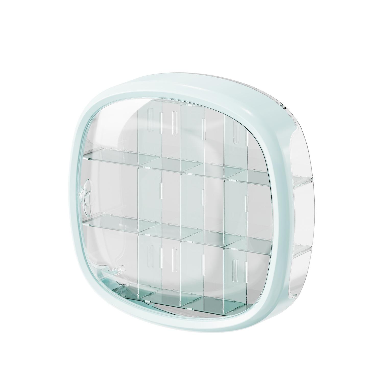 1pc Multi-Functional Space Capsule Blind Box Display Stand, Transparent Storage Box for Figures & Badges, Display Cabinet for Pop Mart Toys, Dustproof Organizer for Desktop & Wall Mount