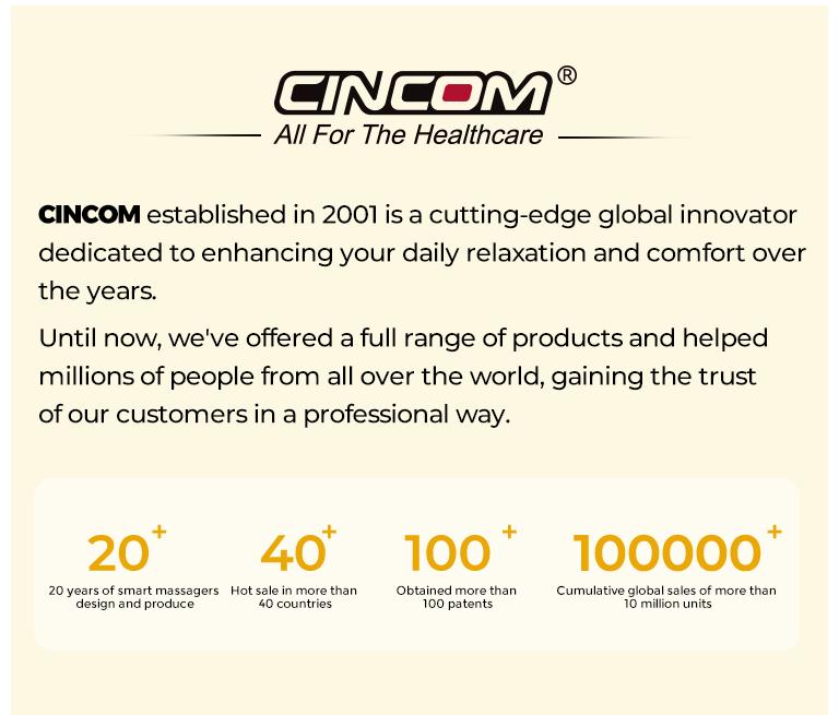 CINCOM Wireless Portable Leg Massager with Calf Airbags, Customizable Modes, Adjustable Intensity Levels - Portable Muscle Massagers, Self Care Products, Women's Relaxation Gifts [SummerVibes]