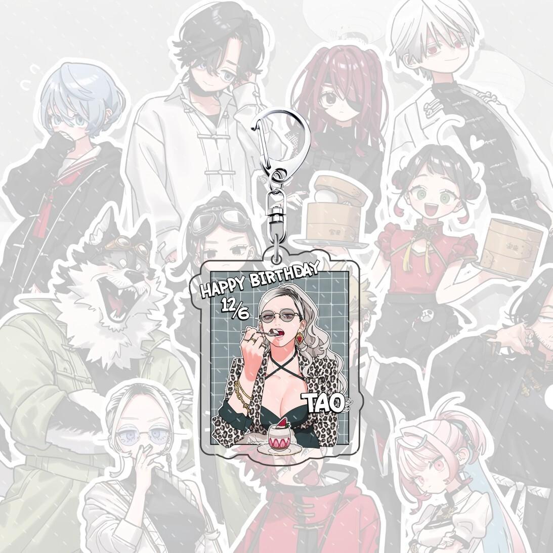 Anime Gokurakugai 6 cm acrylic backpack keychain character Aruma Tao Saotome Nei Takarai Tatsuomi Ban decoration cute gift