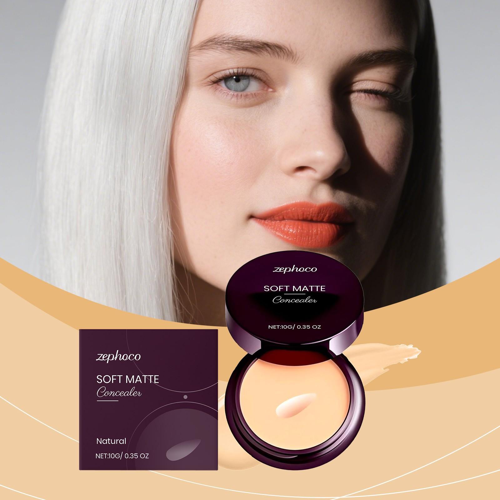 Natural Color Concealer Cream (10g), Even Skin Tone Lightweight Concealer Water, Moisturizing Flawless Natural Coverage Makeup