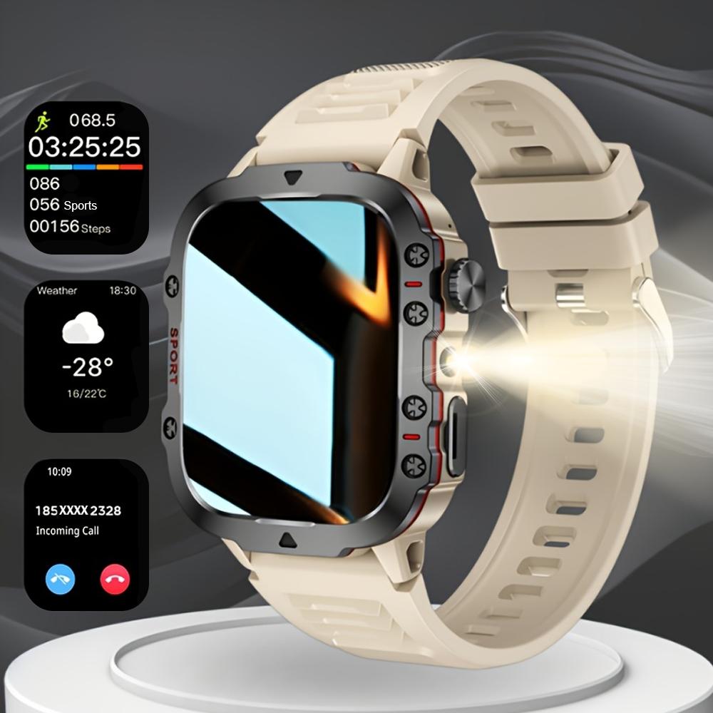 Smart Watch Wireless Calling LED Light Multiple APP Notifications Calendar Alarm Sports Modes Compatible iPhone Android Unisex Multifunctional Smartwatch