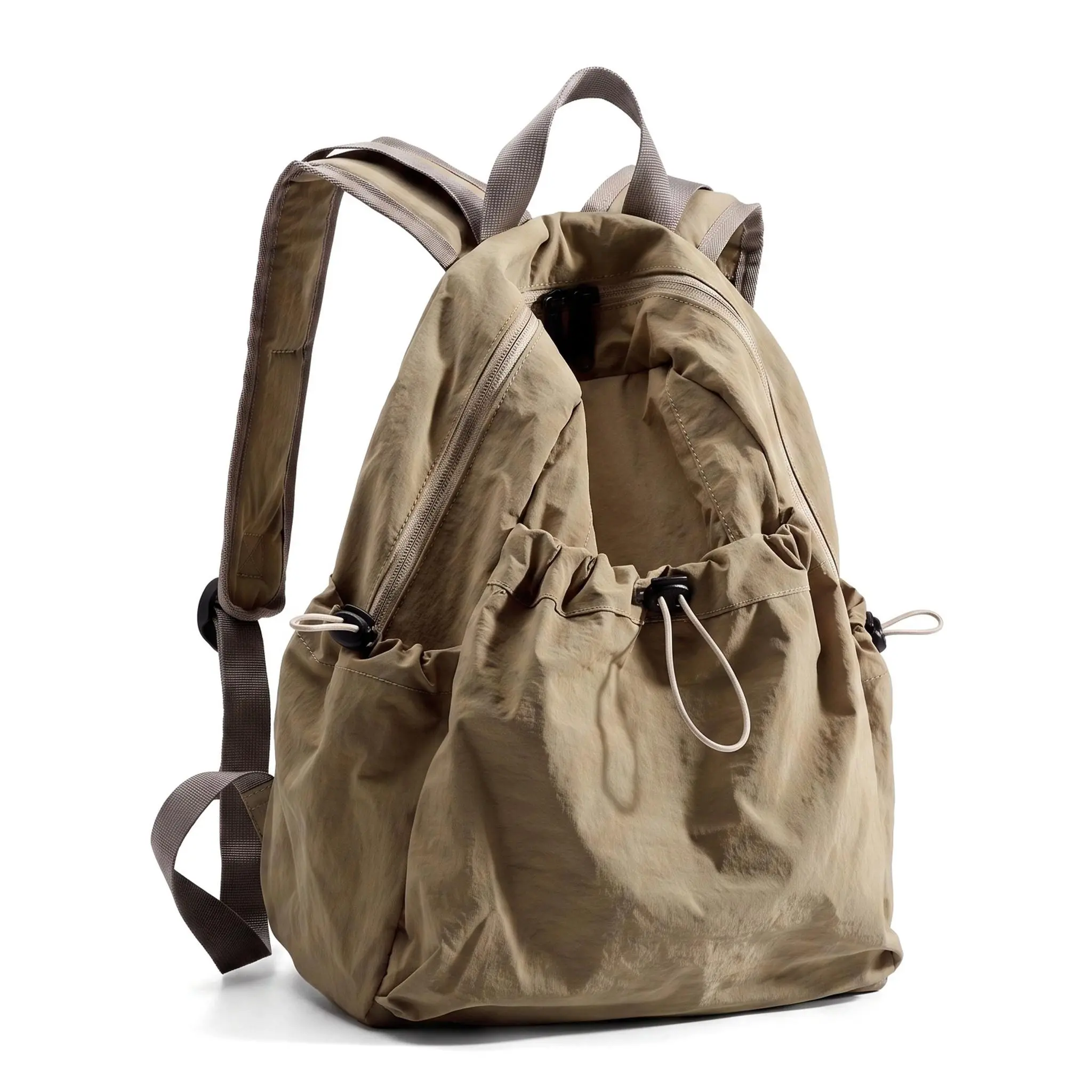 Gorpcore Aesthetic Utility Slouchy Backpack  Men Women Unisex Lightweight Water Resistant Drawstring Daypack Minimalist Rucksack  College Campus Commute Gym Workout Weekend Travel Everyday Carry