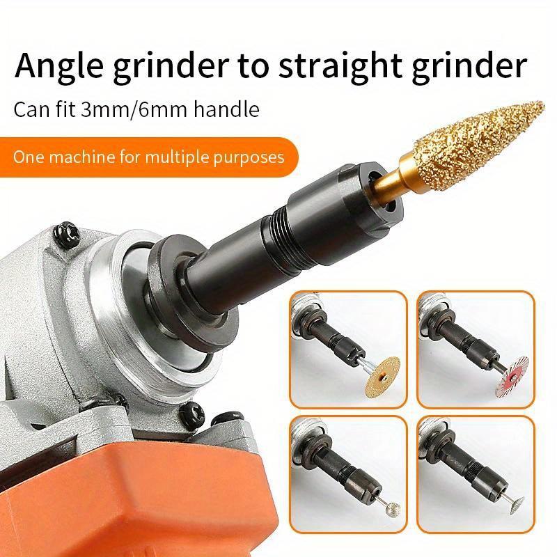 6/3mm Angle Grinder Modified Adapter To Straight Grinder Chuck For 100-type Angle Grinder M10 Thread grinding, polishing, cutting Angle Grinding Tools