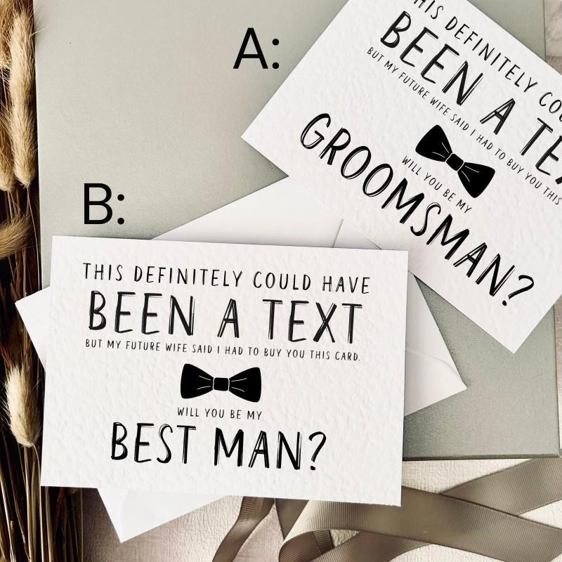 5 Funny Wedding Groomsman Invitation Cards, Creative Gift for Best Man, Includes Envelope, Perfect for Pre-Wedding Party Surprises