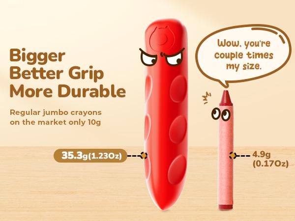 JoyCat 8/16/30 Pcs Jumbo Crayons for Kids, Art Supplies, Large, Safety, Non-Toxic, Fun, Washable, Colorful Crayons for Coloring Painting School Home