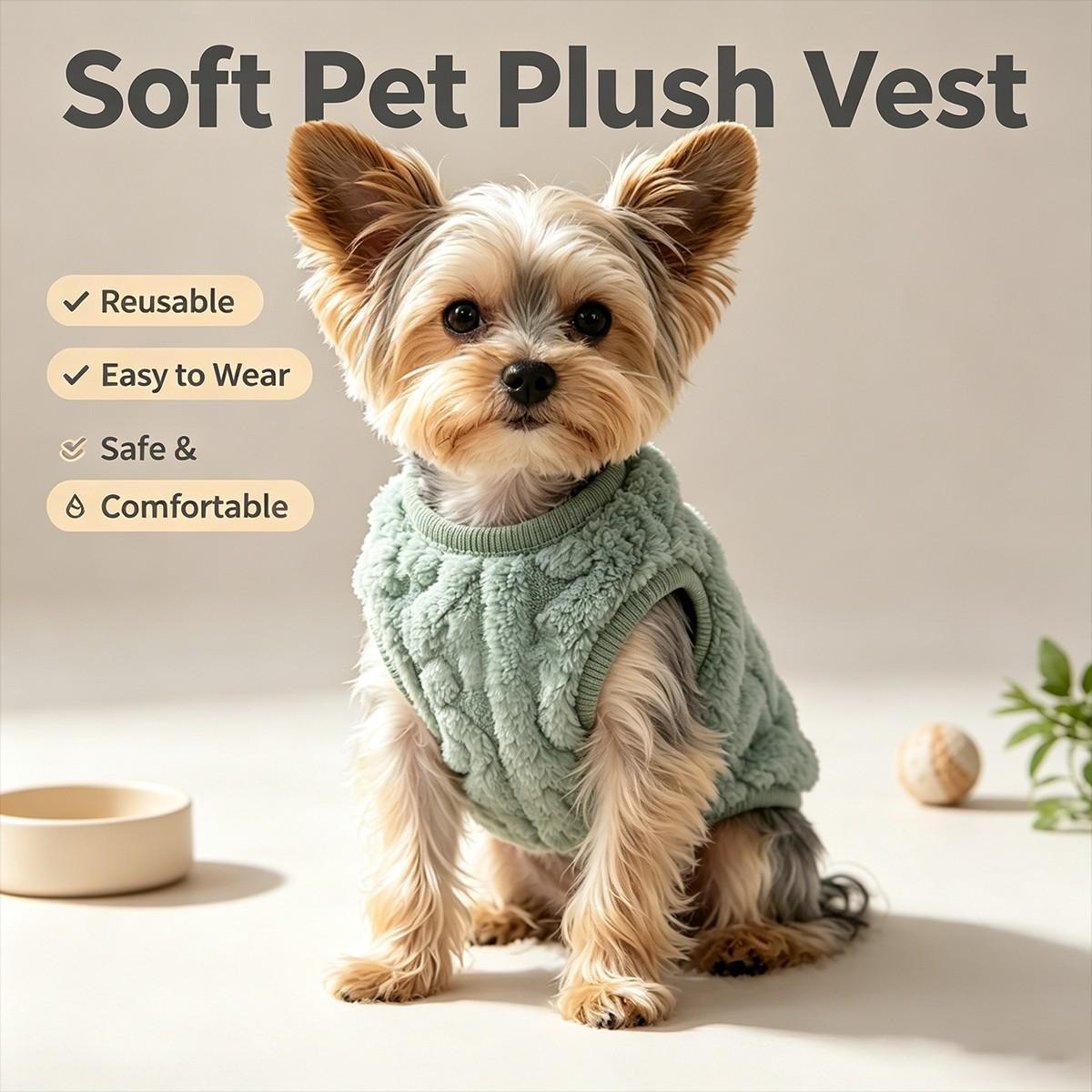 Autumn Winter Thick Hemp Pattern Pet Sweater, Soft Skin-Friendly Fabric, Slim Fit, Suitable for Small Dogs Cats, Home Outdoor Warmth Puppy Sweater