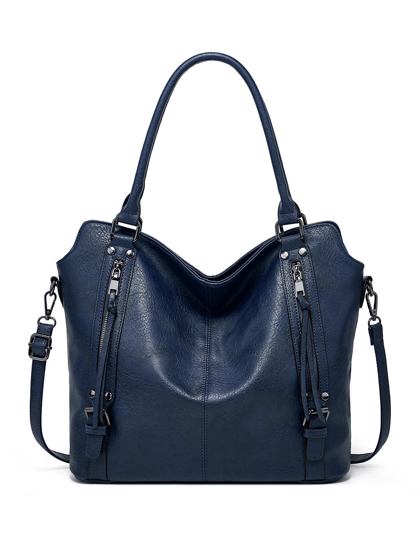 Women's Artificial Leather Tote Bag, Zipper Crossbody Shoulder Bag, Crossbody Purse Handbags, Large Capacity Handbag for Work and Office, Commuter Mom Bag, Commuter Purses, Mother's Day Gift #GLOBAL PICKS