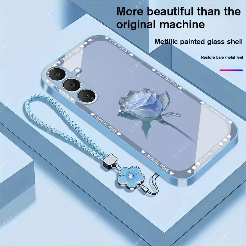 Suitable for [Galaxy S25 Fe] Brand new premium phone case, Free four-leaf clover lanyard，drop-proof and fingerprint-resistant，simple and elegant design，multiple colors available 995