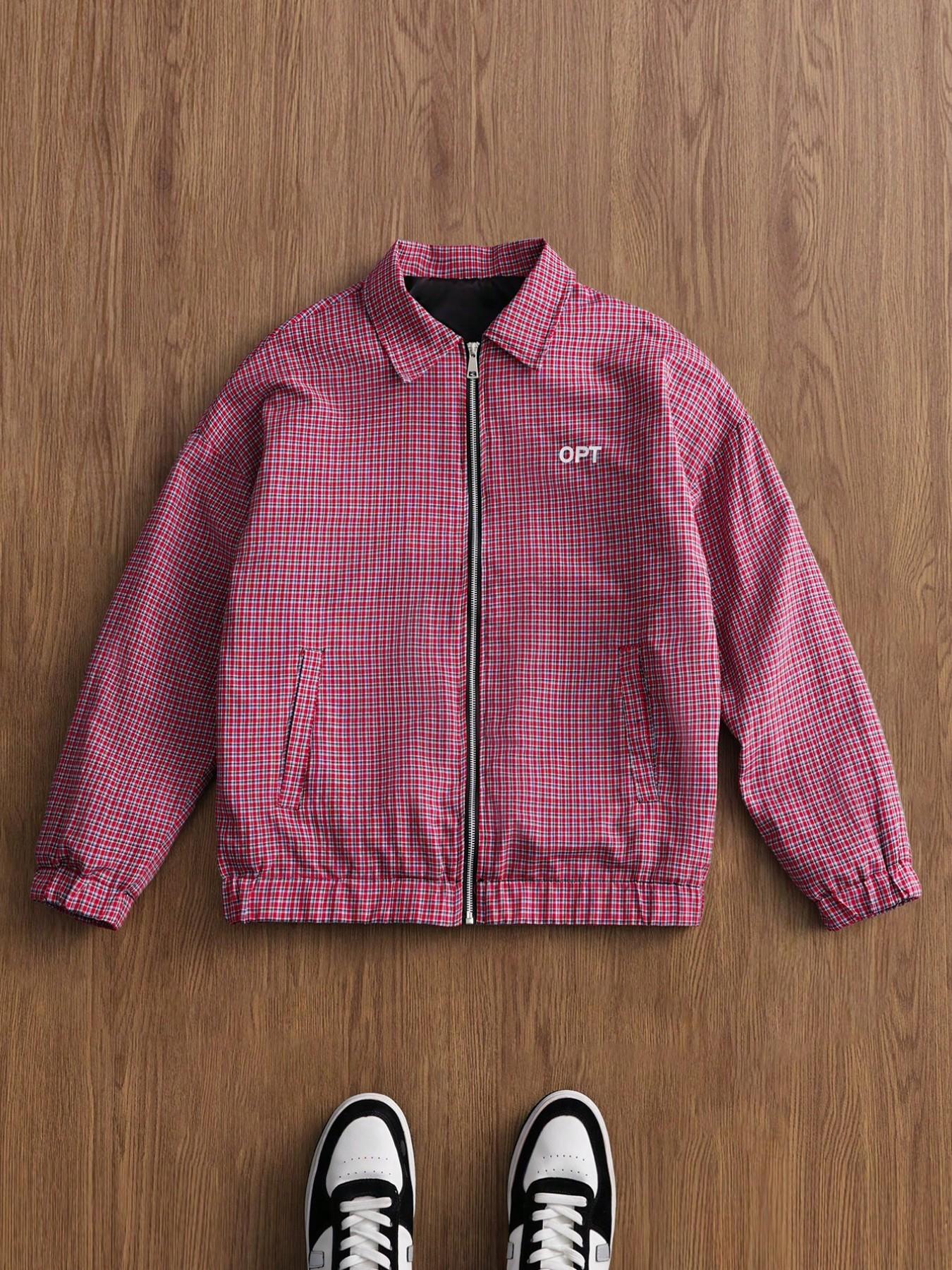 2026 Spring Fall New Loose Fit Zipper Shirt Collar Jacket, American Vintage Plaid Coach Jacket for Men, Casual Retro Style Outerwear