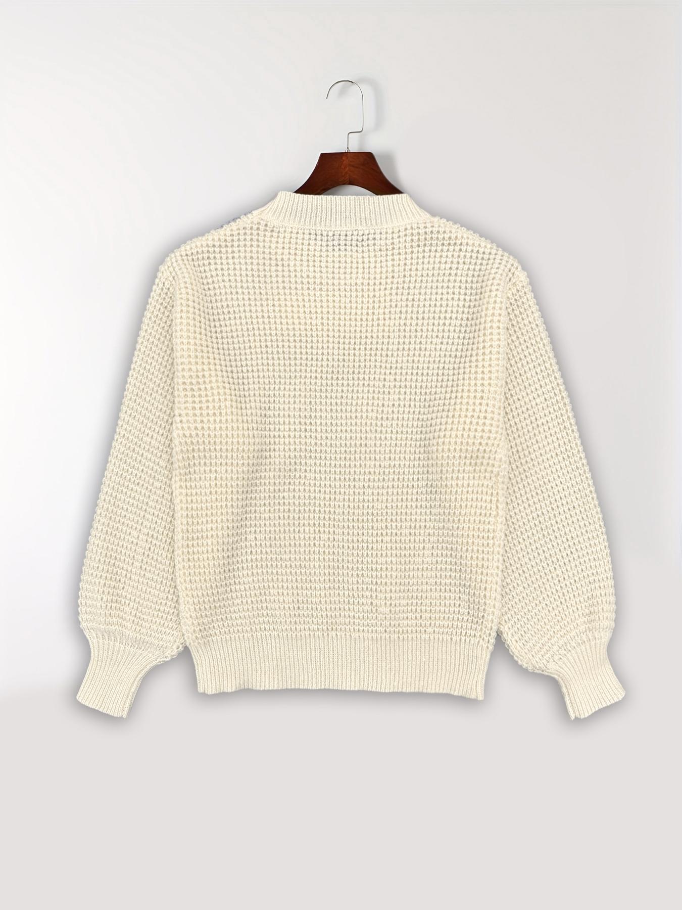 Women's Colorblock Drop Shoulder Sweater, Casual Long Sleeve Round Neck Jumper for Fall & Winter, Fashion Ladies' Knitwear for Daily Wear