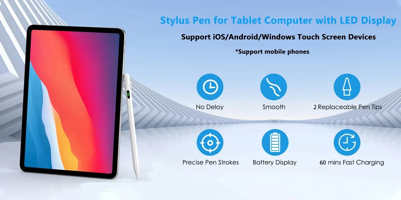 Digital Screen Capacitive Pen, Touchscreen Pen, Universal Touch Stylus for Android iOS Windows, Compatible with iPad Huawei Xiaomi Tablets, Tablet Computer Pen, Digital Products