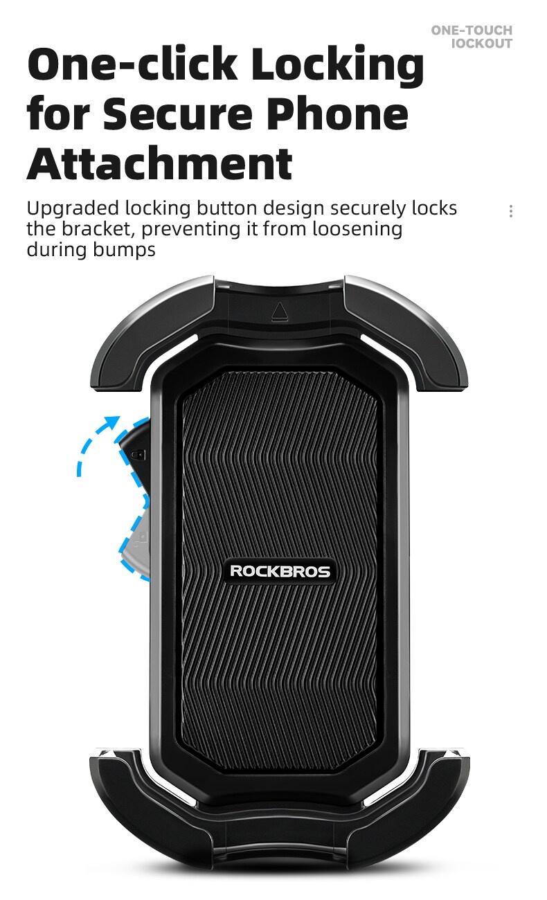 ROCKBROS Bike Phone Holder, Motorcycle Phone Mount with Security Lock, Shockproof Bicycle Phone Mount, Adjustable Phone Holder for Bike, Motorcycle, Scooter, Suitable for 4.7”-6.8” Phone ROCKBROS Bike Phone Holder, Motorcycle Phone Mount with Security Lock, Shockproof Bicycle Phone Mount, Adjustable Phone Holder for Bike, Motorcycle, Scooter, Suitable for 4.7”-6.8” Phone