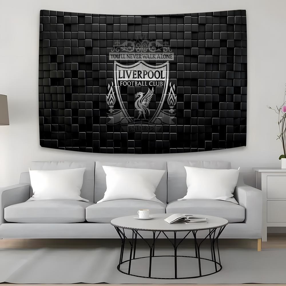 English Premier League L-Liverpool FC Tapestry Background Hanging Cloth Bedroom Room Decor Aesthetic Tapestry Wall Party