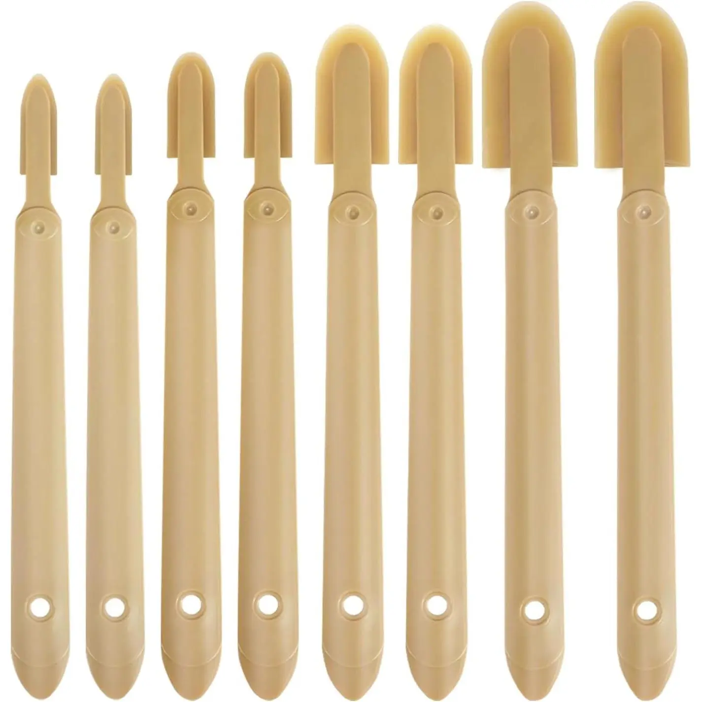 8 PCS Rubber Caulking Spatulas, Caulk Silicone Sealant Finishing Tool, Spreader Applicator for Floors, Tiles, Walls, Bathrooms, Kitchens 4 Size