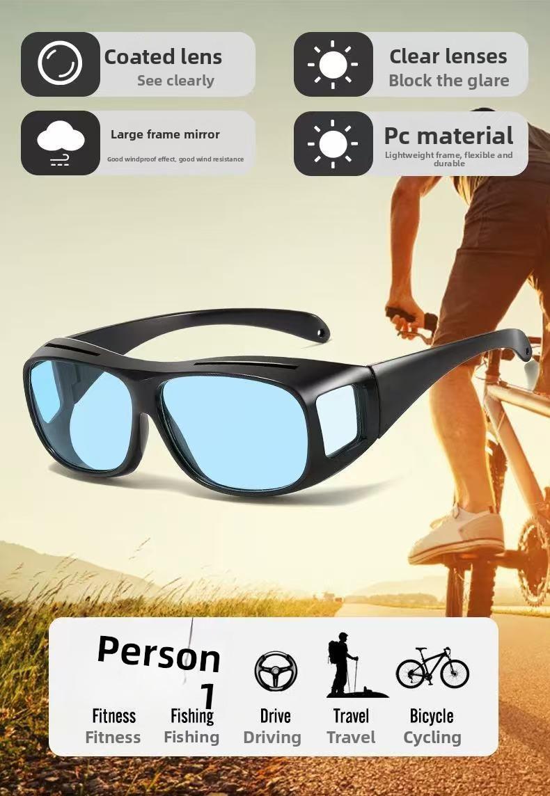 New European and American cross-border cycling glasses, TV sunglasses, wind and sand protection goggles, driving night vision goggles, safety glasses, sunglasses