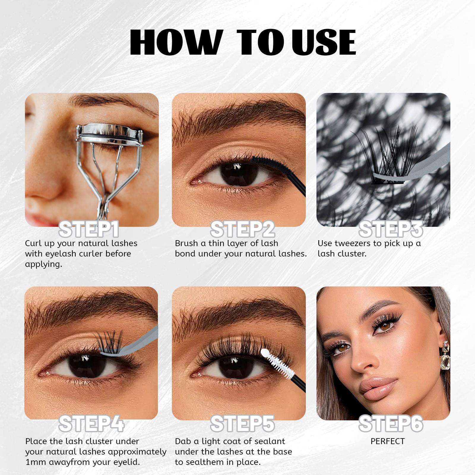 Flaunt | RITALASH 144pcs Clusters Kit Upgrade 2.0 Lashes with Ultra-Dense, Long-Lasting Lashes | Flora | Natural Daily, Volume Style, Manga Style | Beginner-Friendly DIY Lashes | Popular & Must-Have Clusters Kit with Bond and Seal Remover tweezers