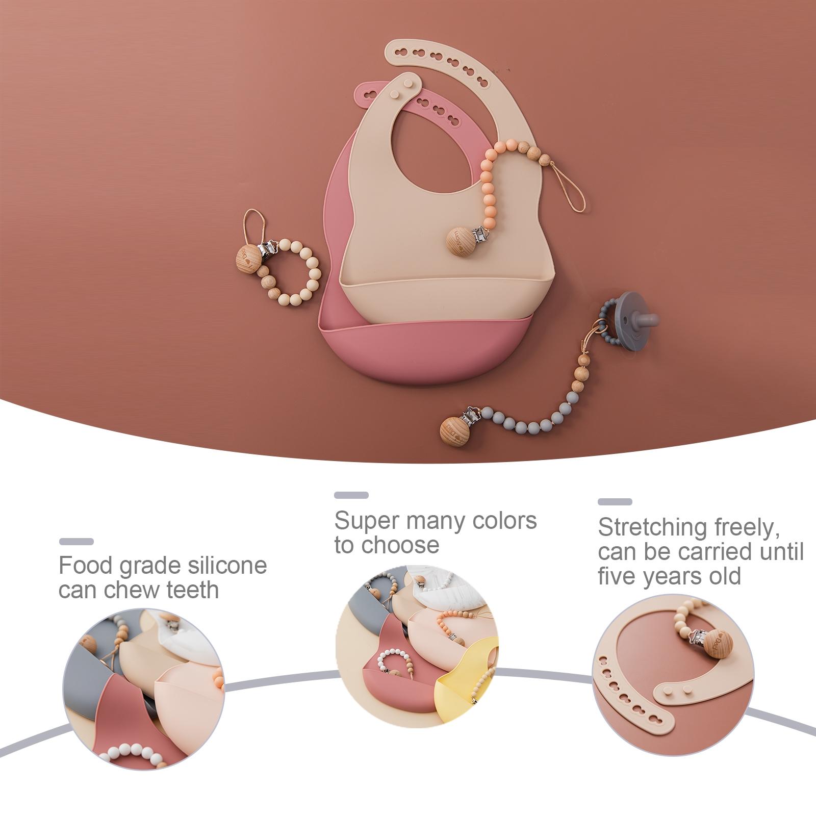 Multicolor Silicone Baby Bib Waterproof Dirty Proof Infant Feeding Bib, Durable & Comfortable Design, Perfect Gift for New Parents