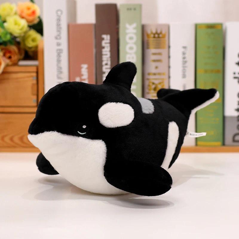 Lifelike Killer Whale Plush Toys Stuffed Orcinus Orca Fish Doll Cute Shark Cartoon Soft Sleep Pillow Kids Girls Baby Gift
