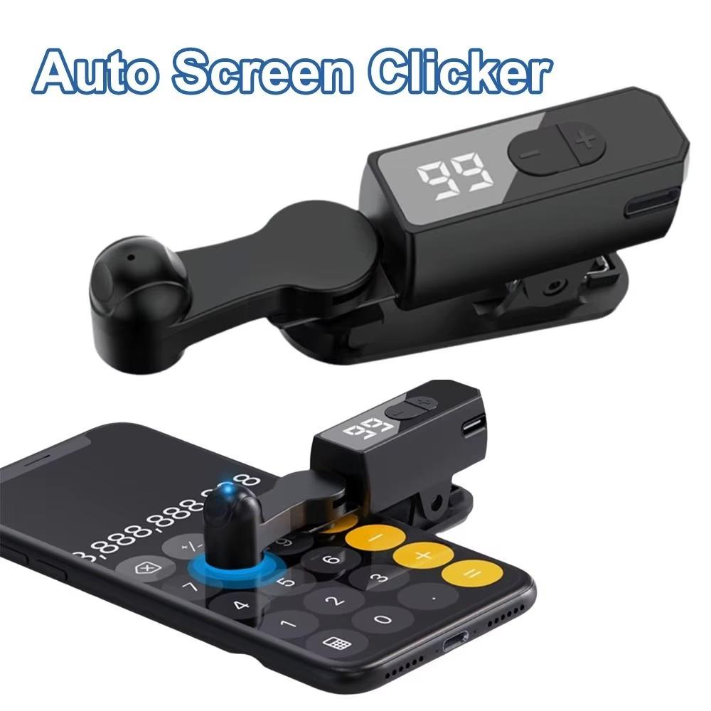 Auto Clicker Adjustable-Speed Phone Tapper, Silent Wireless Portable Fast-Click Auto Screen Clicker Device