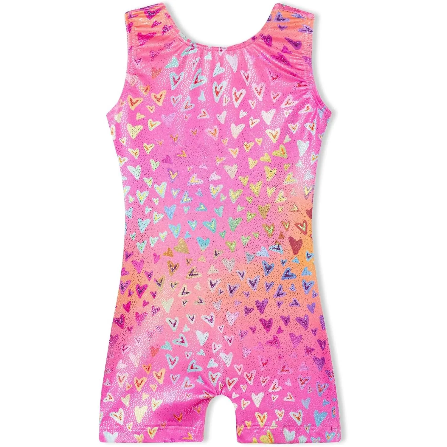 Girls' Sparkly Gymnastics Leotards One-Piece Biketard, Sleeveless Stretchy Comfortable Breathable Quick-Dry Tumbling Outfit, Sizes 1-10YGift