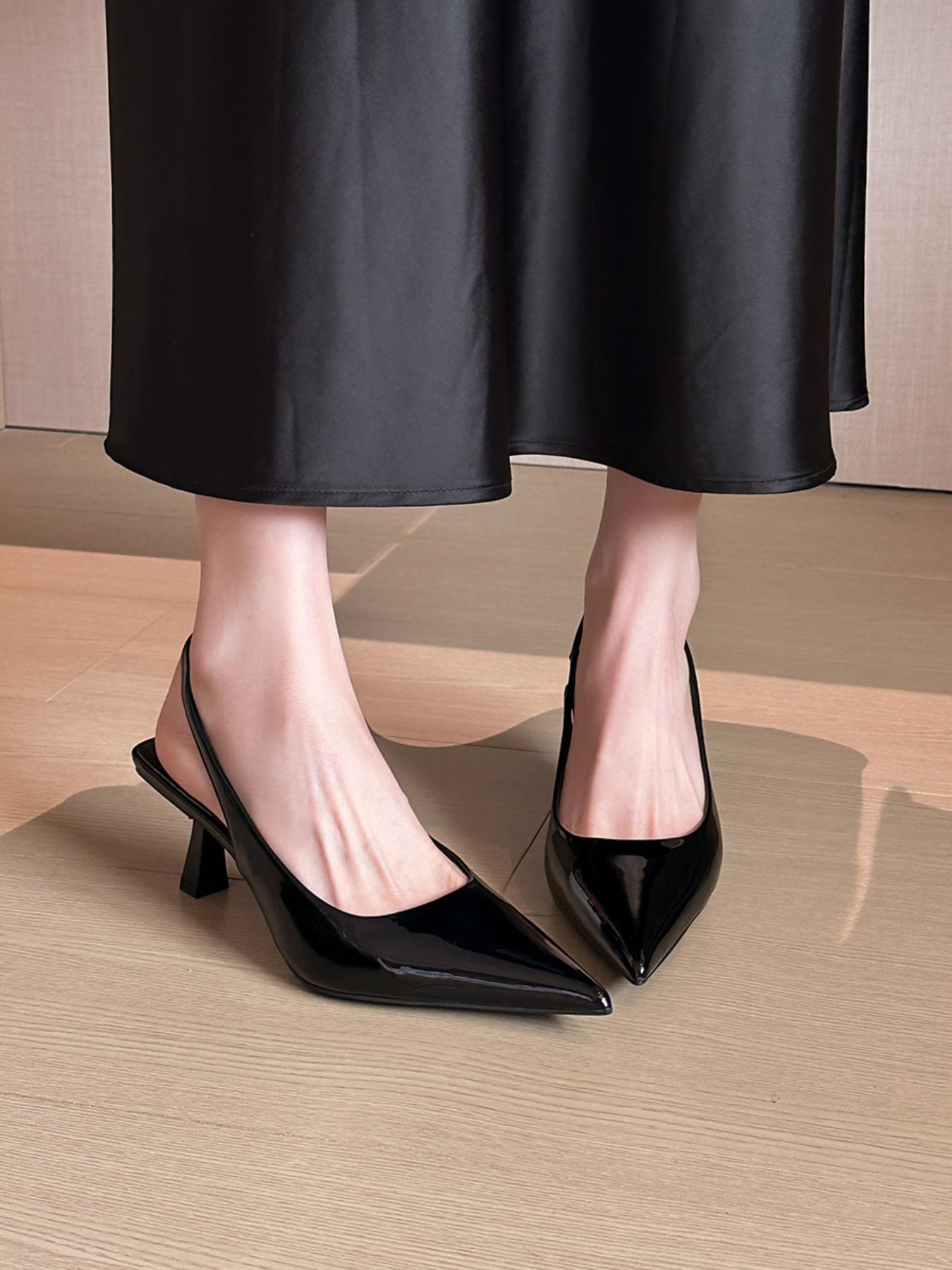 Women's Elegant Solid Color Pointed Toe Classy Stiletto Heels, Fashionable High Heel Shoes for Party, Daily Clothing Decor for Women & Girls, Footwear