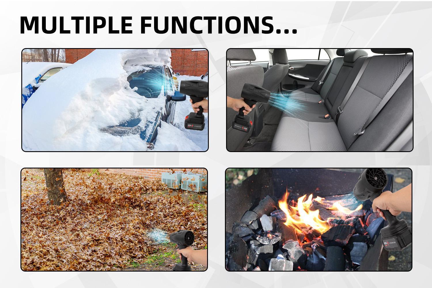 Cordless Turbo Jet Blower, Powerful Air Duster for Car Cleaning, Drying, Snow Removal, BBQ, Electronics, Perfect Christmas Day Gift