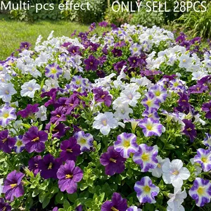 28pcs Triple-Color Gradient Decorative Artificial Flowers for Outdoor and Indoor Decor, Ideal for Home, Office, Hotel, Wedding and Seasonal Celebrations
