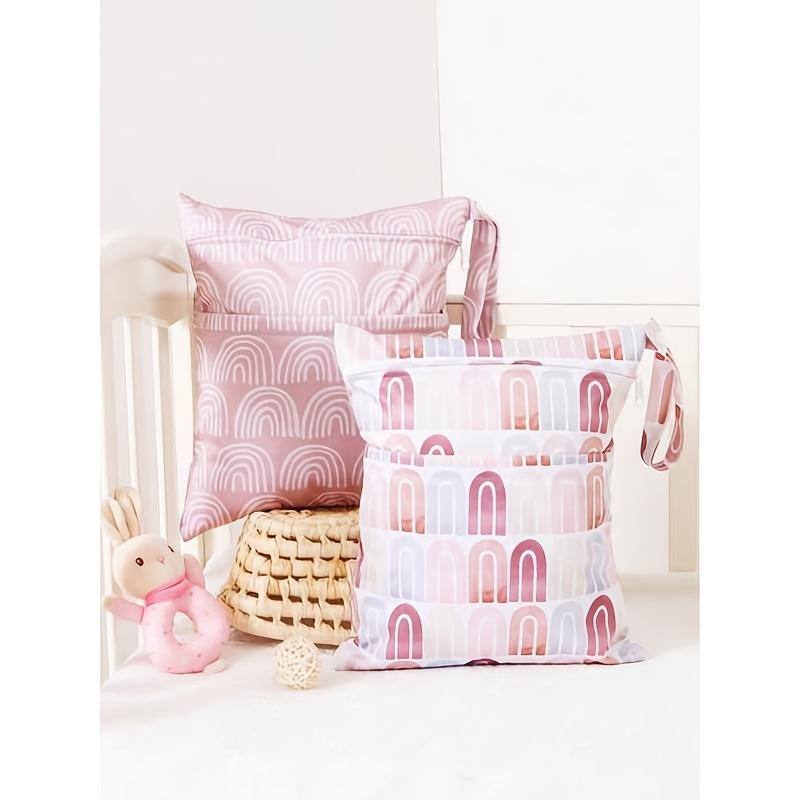 Waterproof Dry Wet Separation Storage Bags, Reusable with Dual Zip Pockets, Baby Diaper Organizer, Multifunctional Diaper Bag, Travel Beach Pool, Yoga Gym Bag