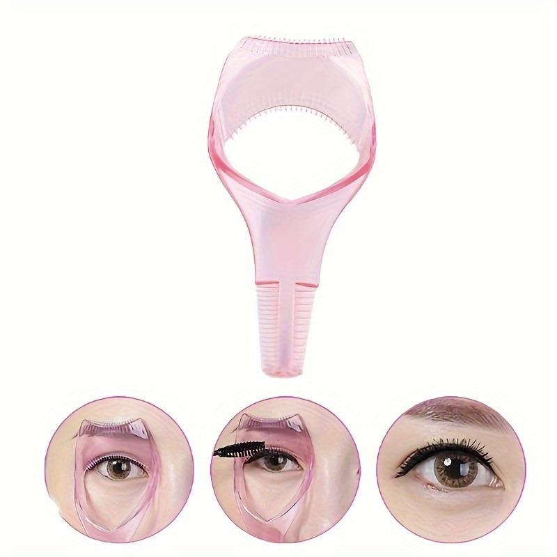 1PC 3 In 1 Mascara Shield Applicator Eyelash Brush Curler Guard Applicator Comb Guide Card Eyelash Separator Tool Makeup Eyelash Tool Beauty Cosmetic Tool