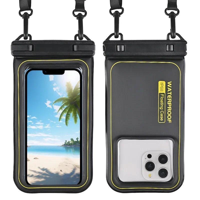 2  PCS Upgrade Sponge Waterproof Phone Bag Universal Crossbody Travel Organizer Bag Swimming Surfing Storage Pouch For iPhone Samsung Xiaomi Google