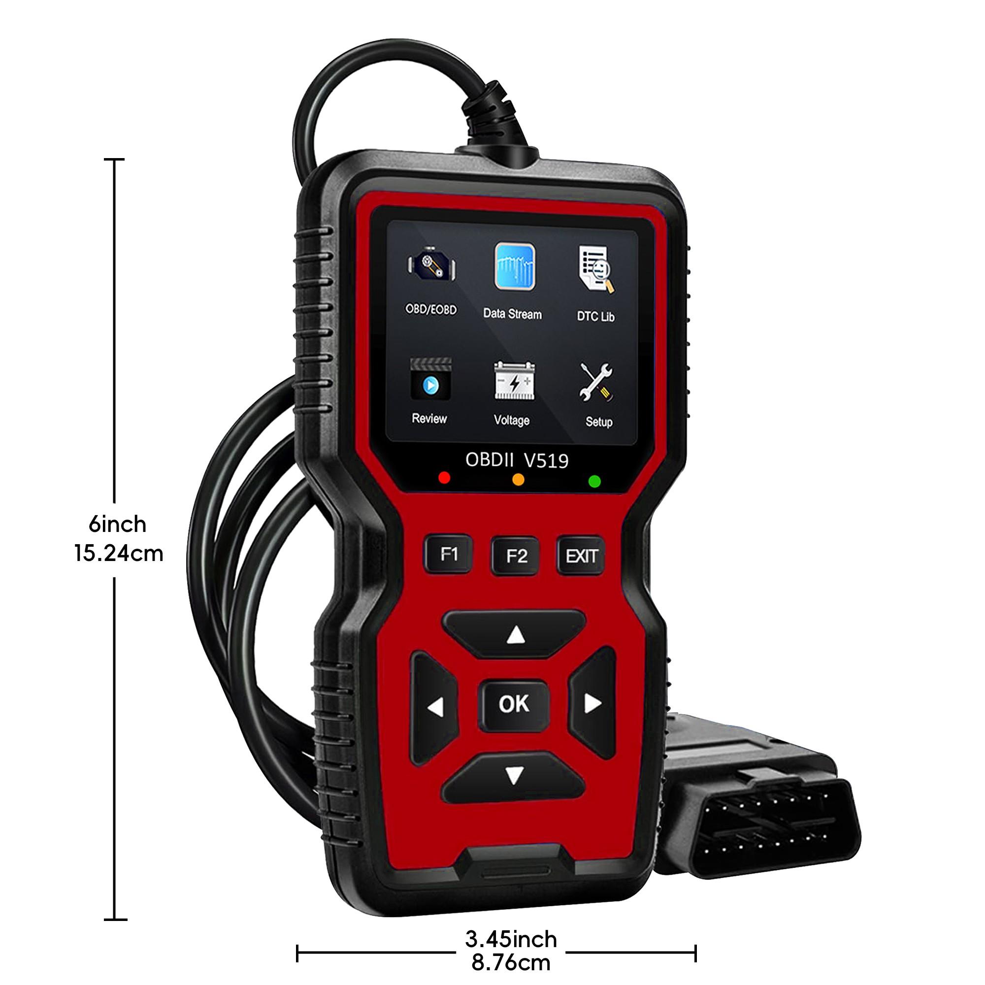Enhanced Obd2 Scanner Diagnostic Tool, Automotive Scan Tool, Engine Code Reader Reset, Smoke Test, Clear Codes, Real-Time Data, for All Obdii/eobd Vehicles